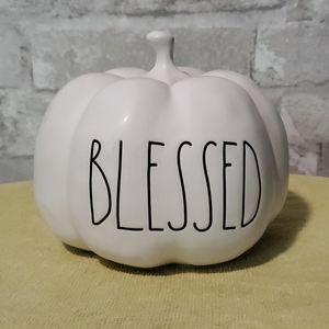 RAE DUNN  BLESSED SMALL WHITE PUMKIN